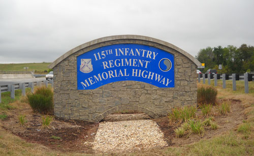 115th Infantry Regiment Sign
